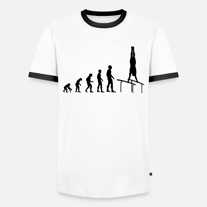 Evolution to Turner - Gift - Men's Ringer Shirt - white/black