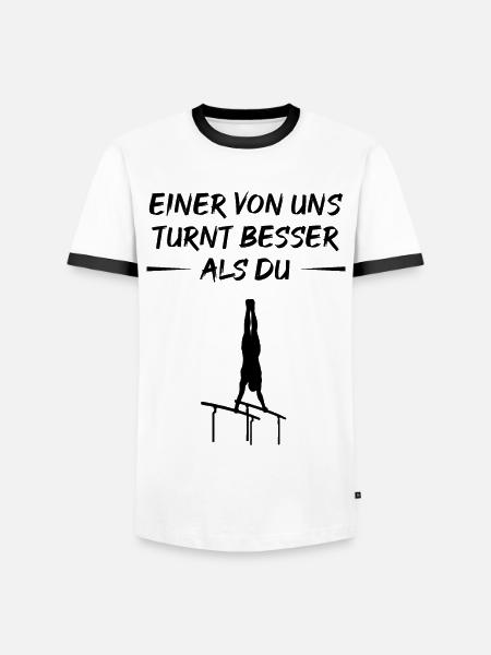 Turner Domination - Gift - Men's Ringer Shirt - white/black
