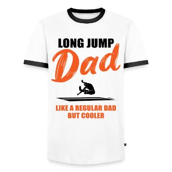 Coolster Weitsprung Papa Ever Geschenk - Männer Kontrast-T-Shirt - Weiß/Schwarz - Vorne - AI Model Female 172 light (172cm) & AI Model Male 178 dark (178cm)