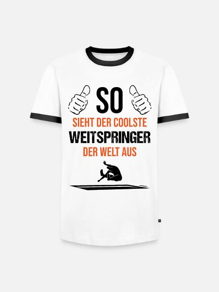 Weltbester Weitspringer Coolness Geschenk - Männer Kontrast-T-Shirt - Weiß/Schwarz