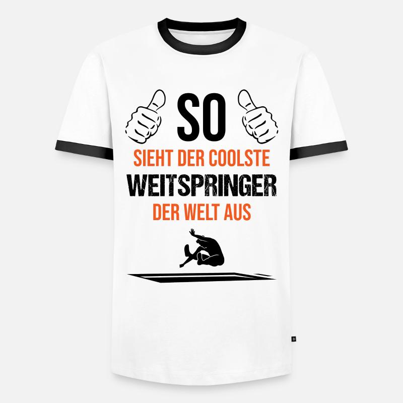 Weltbester Weitspringer Coolness Geschenk - Männer Kontrast-T-Shirt - Weiß/Schwarz