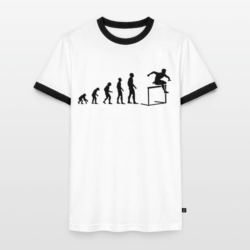Evolution Obstacle Course Sport Evolutionary Men's Ringer Shirt