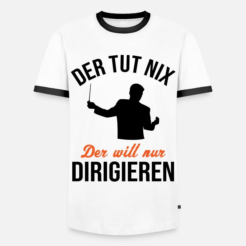 Harmloser Dirigent - Witziges Geschenk - Männer Kontrast-T-Shirt - Weiß/Schwarz