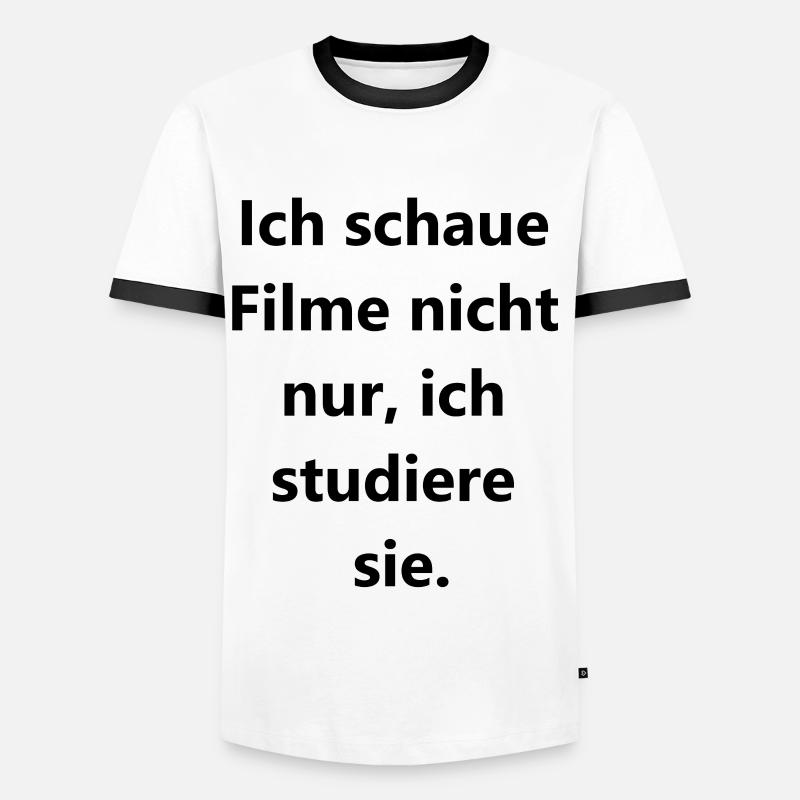 Cinema Studies - Men's Ringer Shirt - white/black