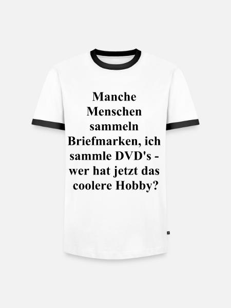 DVD Collector - Men's Ringer Shirt - white/black