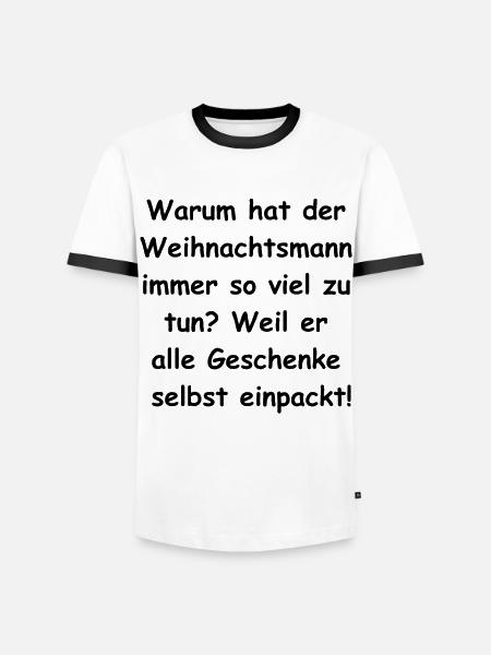 Gift wrapping mess - Men's Ringer Shirt - white/black