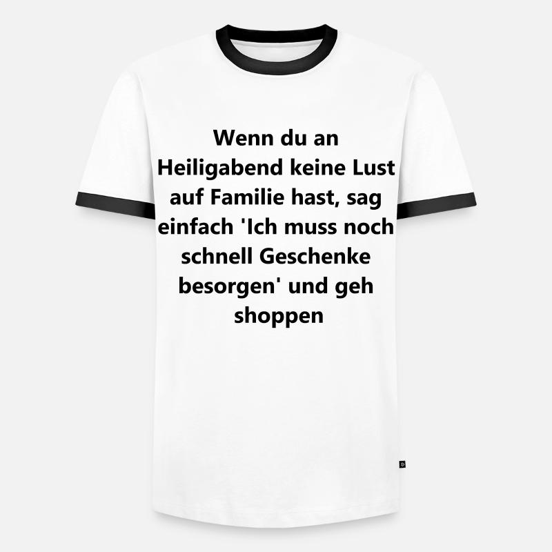 Last-Minute-Geschenkjagd - Männer Kontrast-T-Shirt - Weiß/Schwarz