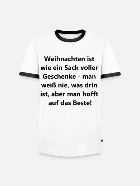 Überraschungs-Geschenk für jeden Anlass - Männer Kontrast-T-Shirt - Weiß/Schwarz