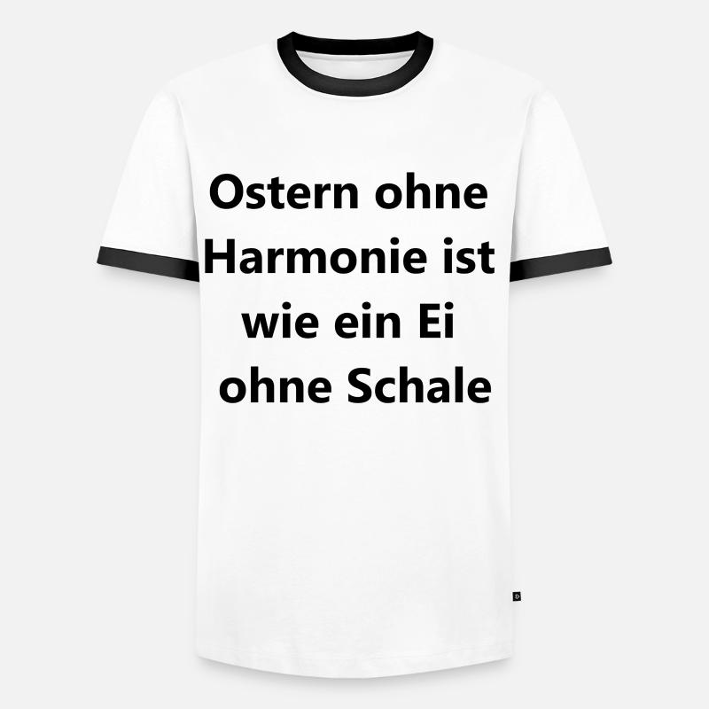 Ostergeschenk - Männer Kontrast-T-Shirt - Weiß/Schwarz