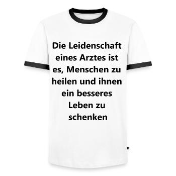 Healing Hands Gift - Men's Ringer Shirt - white/black - Front - AI Model Female 172 light (172cm) & AI Model Male 178 dark (178cm)