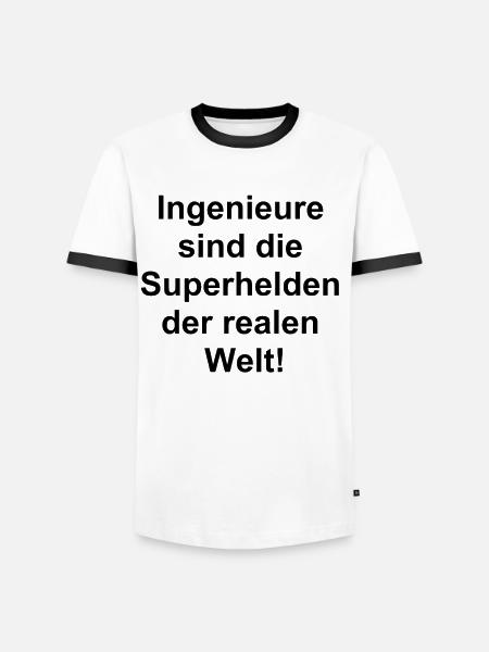 Engineer Gift - Men's Ringer Shirt - white/black