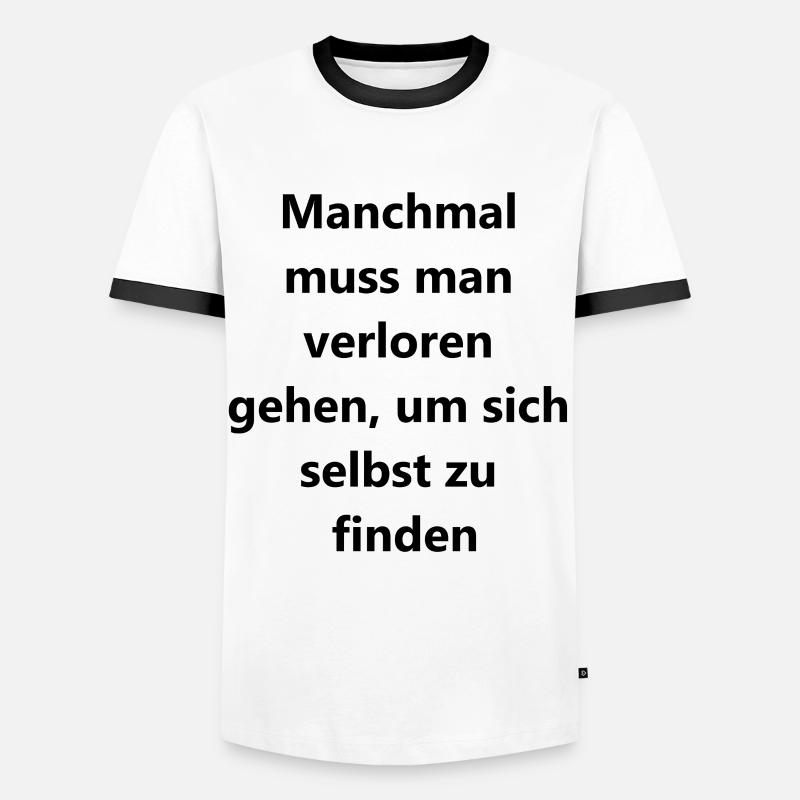 Wanderlust-Geschenk - Männer Kontrast-T-Shirt - Weiß/Schwarz