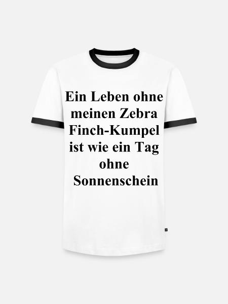 Zebra Finch Partner Gift - Men's Ringer Shirt - white/black