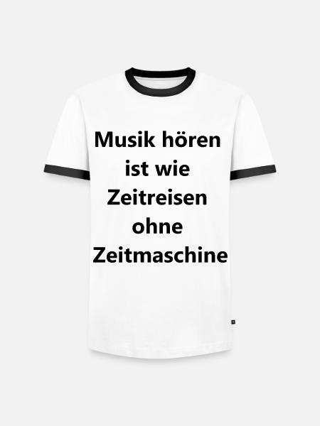 Zeitreise Geschenk - Männer Kontrast-T-Shirt - Weiß/Schwarz