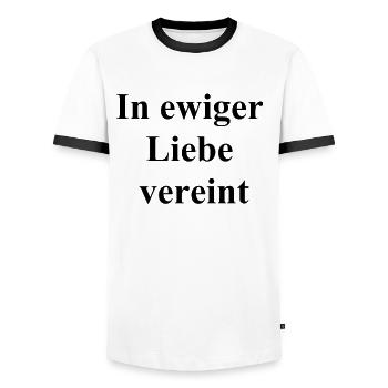 Ewige Verbundenheit Geschenk - Männer Kontrast-T-Shirt - Weiß/Schwarz - Vorne - AI Model Female 172 light (172cm) & AI Model Male 178 dark (178cm)