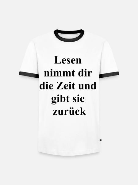 Reading Time Gift - Men's Ringer Shirt - white/black