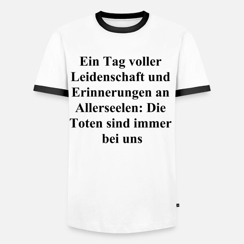 Personalisiertes Geschenk - Männer Kontrast-T-Shirt - Weiß/Schwarz