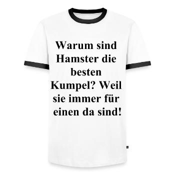 Dankbarkeitsgeschenk für den besten Kumpel - Männer Kontrast-T-Shirt - Weiß/Schwarz - Vorne - AI Model Female 172 light (172cm) & AI Model Male 178 dark (178cm)