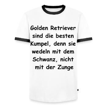 Goldener Kumpel Geschenk - Männer Kontrast-T-Shirt - Weiß/Schwarz - Vorne - AI Model Female 172 light (172cm) & AI Model Male 178 dark (178cm)