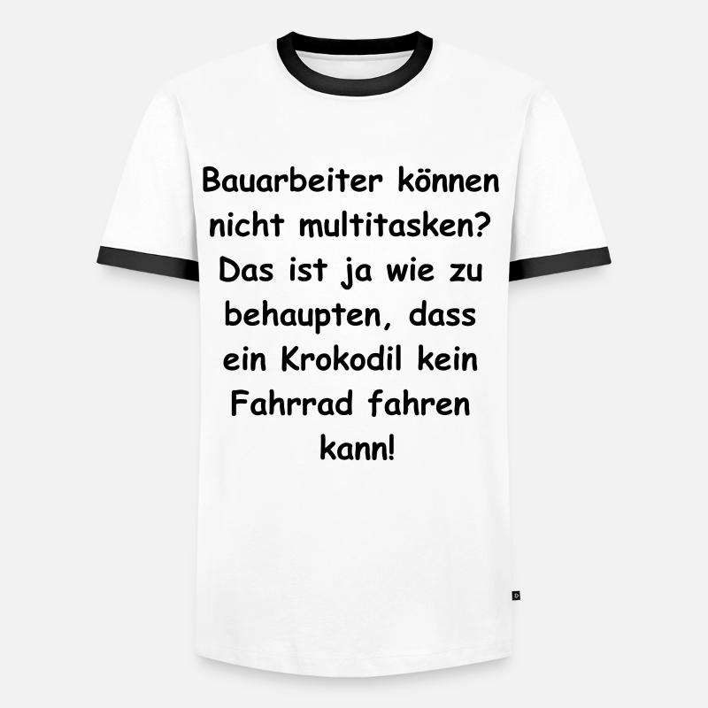 Bauarbeiter Multitasking Geschenk - Männer Kontrast-T-Shirt - Weiß/Schwarz