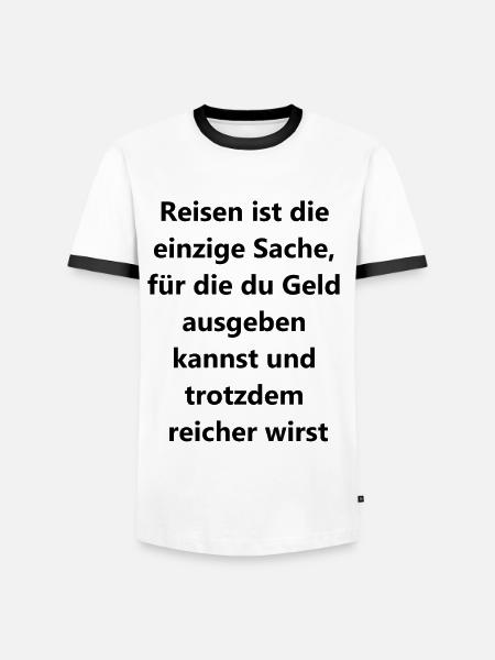 Bon - T-shirt contrasté Homme - blanc/noir