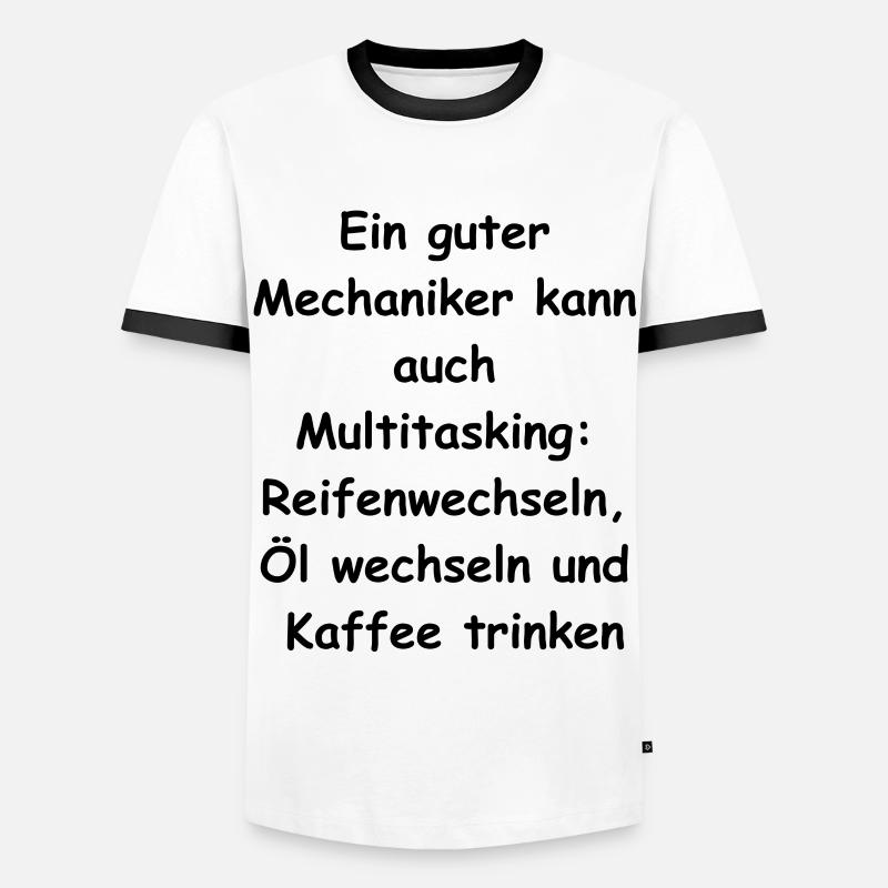Mechanic Multitasking Gift - Men's Ringer Shirt - white/black
