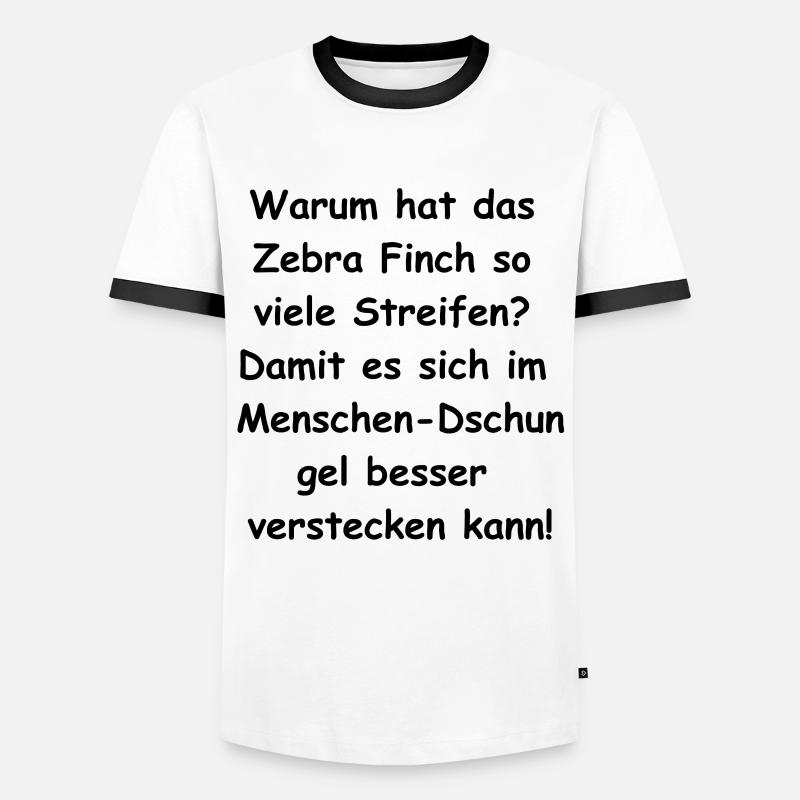 Cadeau de cache-cache - T-shirt contrasté Homme - blanc/noir