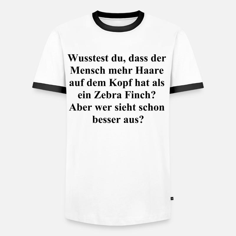 Haariger Spaß Geschenk - Männer Kontrast-T-Shirt - Weiß/Schwarz