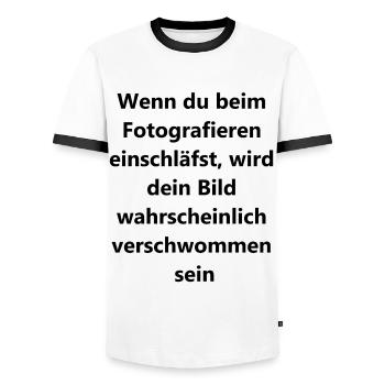 Verschwommene Erinnerungen Geschenk - Männer Kontrast-T-Shirt - Weiß/Schwarz - Vorne - AI Model Female 172 light (172cm) & AI Model Male 178 dark (178cm)