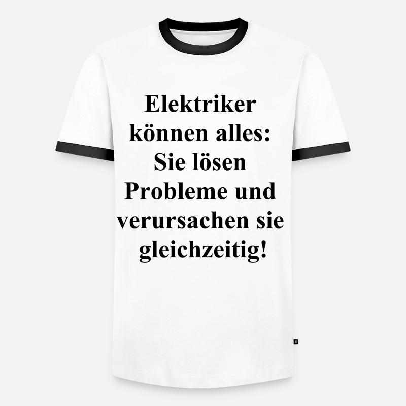 Multitasking-Elektriker-Geschenk - Männer Kontrast-T-Shirt - Weiß/Schwarz
