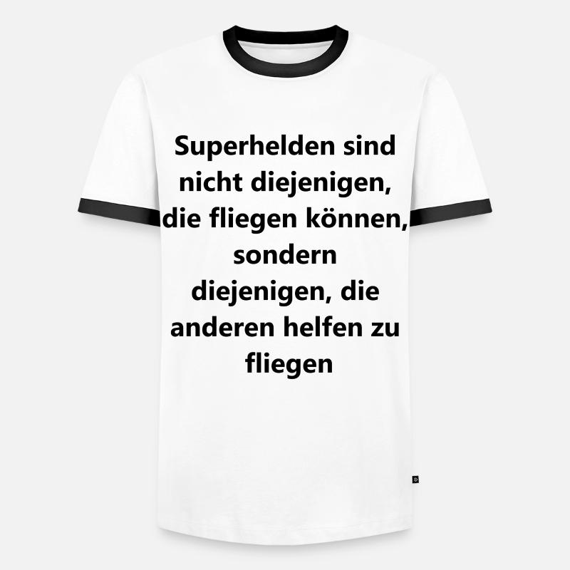 Superheld Geschenk - Männer Kontrast-T-Shirt - Weiß/Schwarz