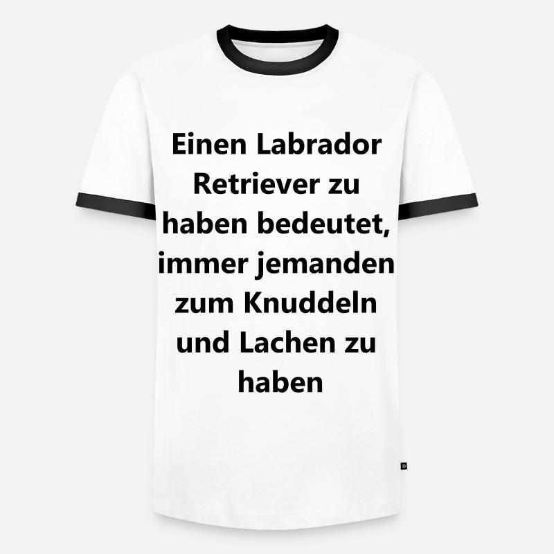 Geschenkidee Labrador - Männer Kontrast-T-Shirt - Weiß/Schwarz