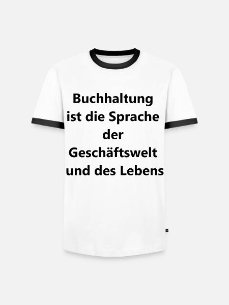 Personalized Accountant Gift - Men's Ringer Shirt - white/black