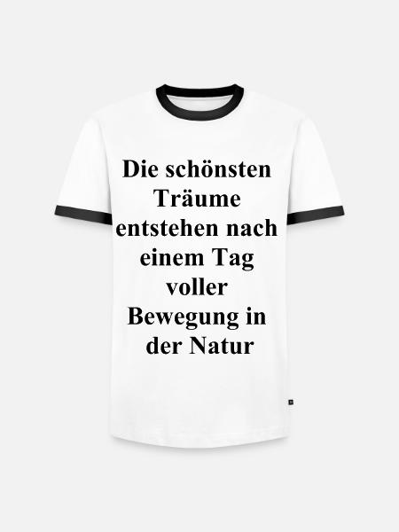 Naturgeschenk für Wanderfreunde - Männer Kontrast-T-Shirt - Weiß/Schwarz