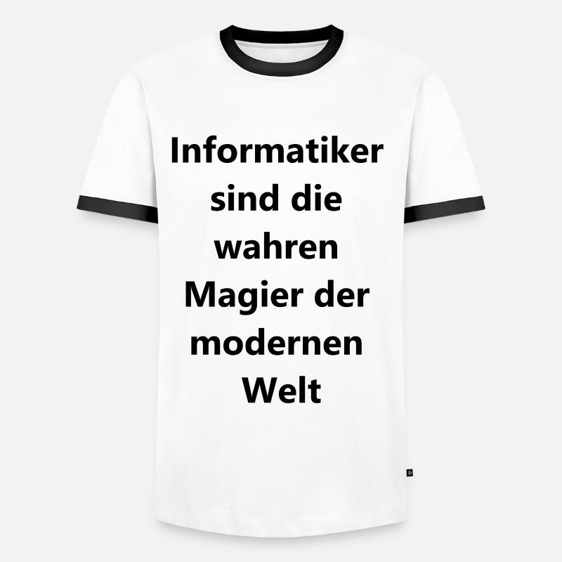 Cadeau Magic Code - T-shirt contrasté Homme - blanc/noir