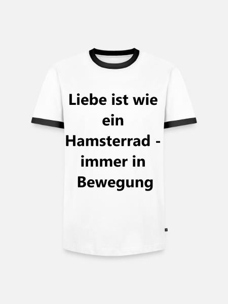 Funny hamster gift - Men's Ringer Shirt - white/black