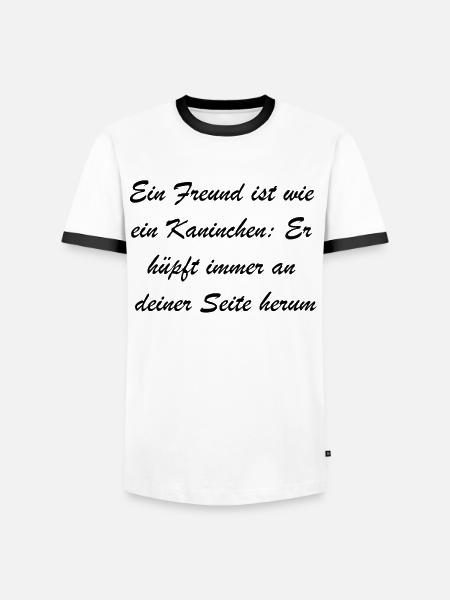 Happy gift - Men's Ringer Shirt - white/black