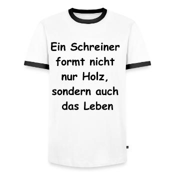 Geschenk für Schreinermeister - Männer Kontrast-T-Shirt - Weiß/Schwarz - Vorne - AI Model Female 172 light (172cm) & AI Model Male 178 dark (178cm)