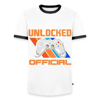 13. Geburtstag Jungen Teenager Geburtstag Gamer - Männer Kontrast-T-Shirt - Weiß/Schwarz - Vorne - AI Model Female 172 light (172cm) & AI Model Male 178 dark (178cm)