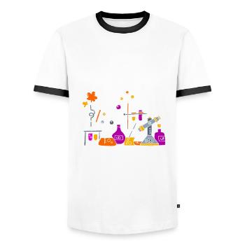 Forget Princess I Want To Be A Scientist - Men's Ringer Shirt - white/black - Front - AI Model Female 172 light (172cm) & AI Model Male 178 dark (178cm)