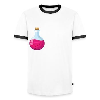 Funny chemistry chemist science - Men's Ringer Shirt - white/black - Front - AI Model Female 172 light (172cm) & AI Model Male 178 dark (178cm)