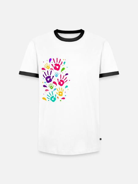 Infirmière infirmière pédiatrique - T-shirt contrasté Homme - blanc/noir