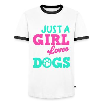 Dog owner, dog lover, dog lover - Men's Ringer Shirt - white/black - Front - AI Model Female 172 light (172cm) & AI Model Male 178 dark (178cm)