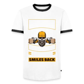 Cadeau drôle de conducteur de chariot élévateur - T-shirt contrasté Homme - blanc/noir - Devant - AI Model Female 172 light (172cm) & AI Model Male 178 dark (178cm)