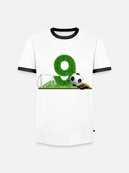 9 ans 9 ans footballeur - T-shirt contrasté Homme - blanc/noir