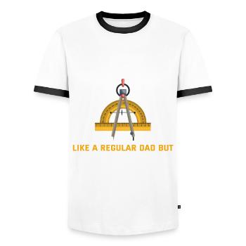 Architekten Papa Lustiges Architekten Geschenk - Männer Kontrast-T-Shirt - Weiß/Schwarz - Vorne - AI Model Female 172 light (172cm) & AI Model Male 178 dark (178cm)