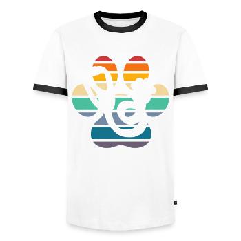 Lustiges Veterinär Tierarzt Tierärztin Geschenk - Männer Kontrast-T-Shirt - Weiß/Schwarz - Vorne - AI Model Female 172 light (172cm) & AI Model Male 178 dark (178cm)