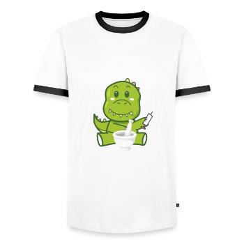 Pharmacien Pharmacien Pharmacie Cadeau - T-shirt contrasté Homme - blanc/noir - Devant - AI Model Female 172 light (172cm) & AI Model Male 178 dark (178cm)