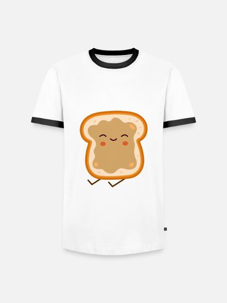 Peanut butter - Men's Ringer Shirt - white/black