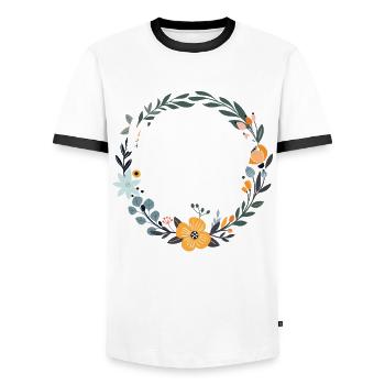 Mama 2022 Schwanger Schwangerschaft Mom To Be - Männer Kontrast-T-Shirt - Weiß/Schwarz - Vorne - AI Model Female 172 light (172cm) & AI Model Male 178 dark (178cm)